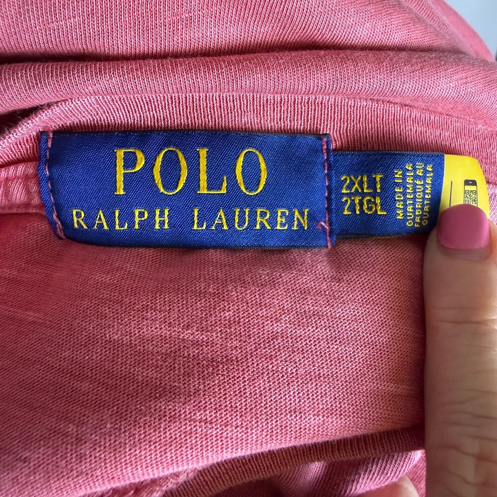 Polo Ralph Lauren BIG PONY Logo Slub Jersey T-Shirt Sz 2XLT Tall Stamped Effect - Picture 11 of 15